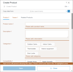 Dialog Create dataset