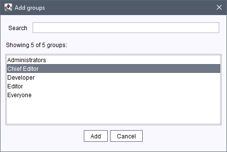 Defining groupd for Tailored UI