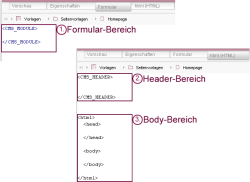 templates: areas for defining variables