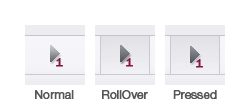 SiteArchitect button styling for executable toolbar button states