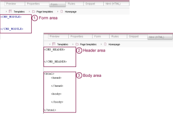 Definition options for variables in templates