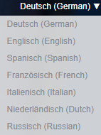 Sprachauswahl - FirstSpirit-Startseite