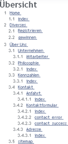 Dokumentengruppe mit Nummerierung und Beschriftung